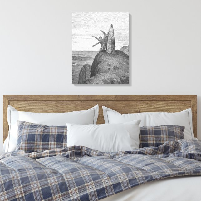 Toile Gustave Doré - Luc 4A La Tentation de Jésus (Insitu(Chambre))