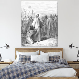 Toile Gustave Doré - Luc 4B Jésus guérit un démoniaque