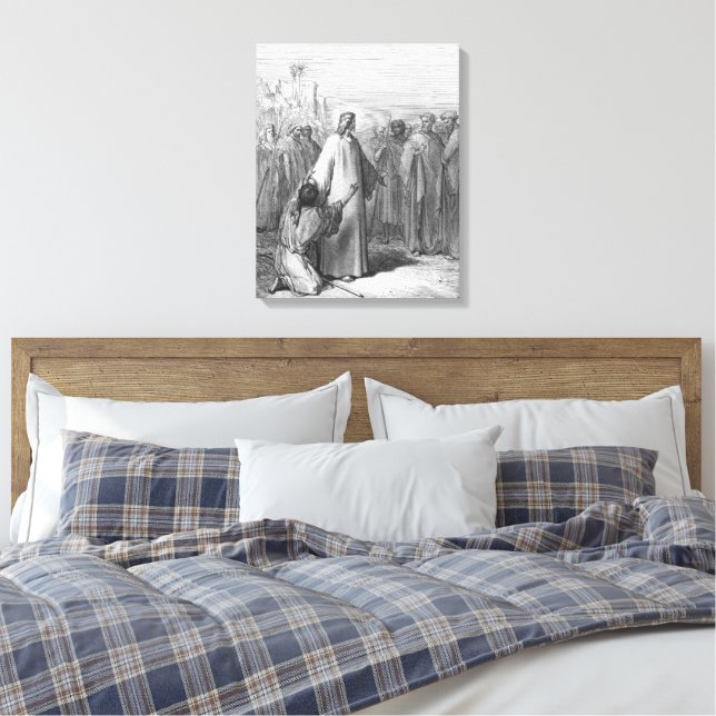 Toile Gustave Doré - Luc 4B Jésus guérit un démoniaque (Insitu(Chambre))