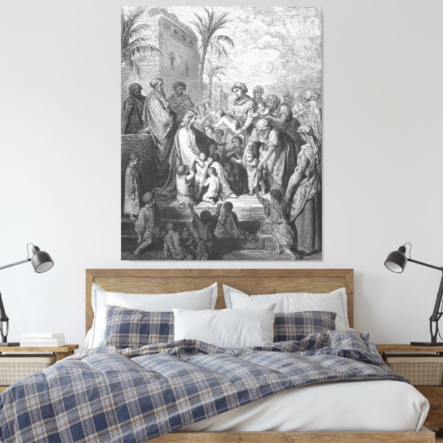 Toile Gustave Doré - Marc 10 Jésus bénit les petits  (Insitu(Chambre))