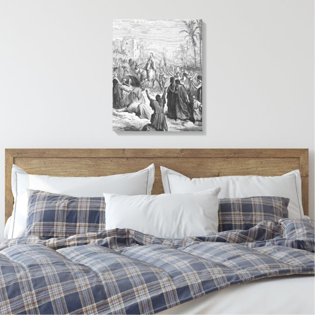 Toile Gustave Doré - Matt 21 Jésus entre dans Jérusalem (Insitu(Chambre))