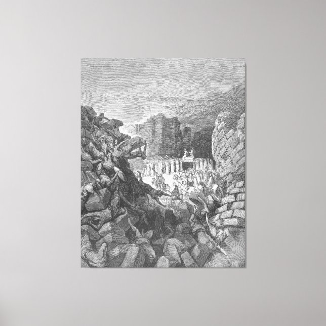 Toile Gustave Doré - The Walls of Jericho Fall Down (Recto)