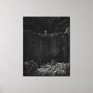 Toile Gustave Doré - Virgile et Dante dans Lequel les se