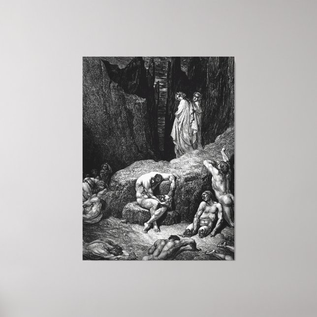 Toile Gustave Doré - Virgile réprimande Dante (Recto)