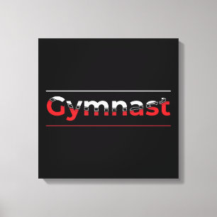 Toile Gymnaste - Mot minimaliste moderne de gymnastique