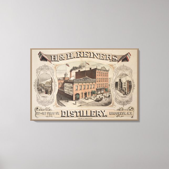 Toile H. & H. Reiners Distillery Building À Brooklyn, Ny (Recto)