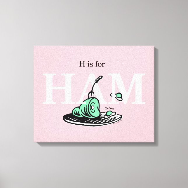 Toile "H pour JAMBON" | Conception de l'alphabet (Recto)