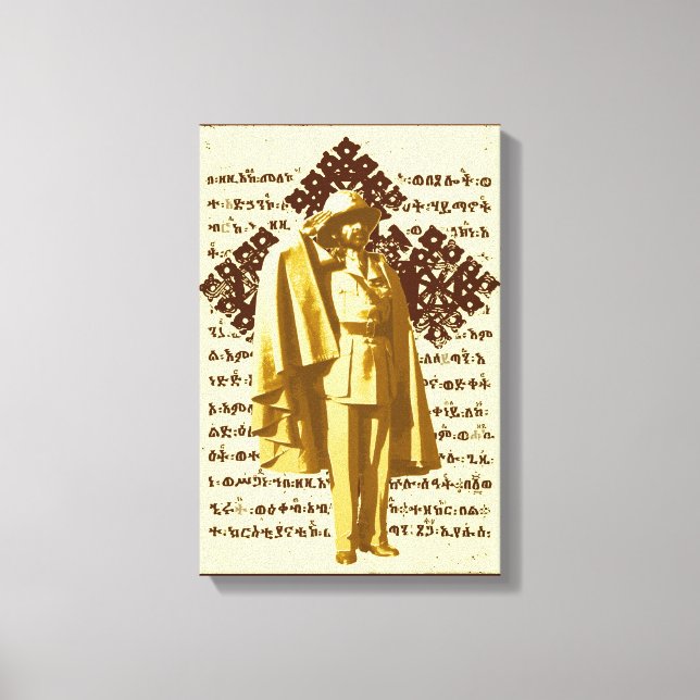 Toile Haile Selassie Rasta Reggae Ethiopie Jamaïque (Recto)