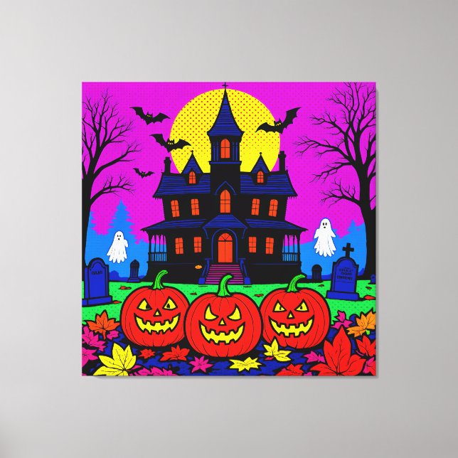 Toile Halloween Art Pop Moderne (Recto)