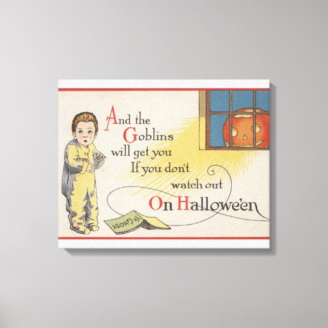 Toile Halloween GreetingGoblin dans la fenêtre (Recto)