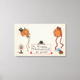 Toile Halloween GreetingMr. Et Mme Jack-o'-lantern