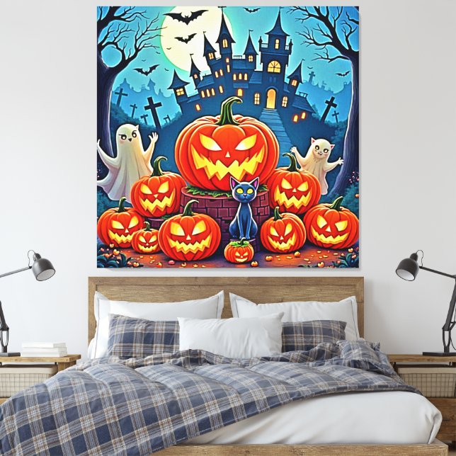 Toile Halloween Night: Spooky Fun Art (Insitu(Chambre))