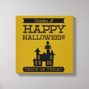 Toile Halloween rétro typographique