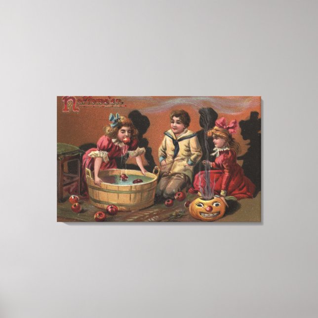 Toile Halloween Salutation Bobbing pour Pommes #2 (Recto)