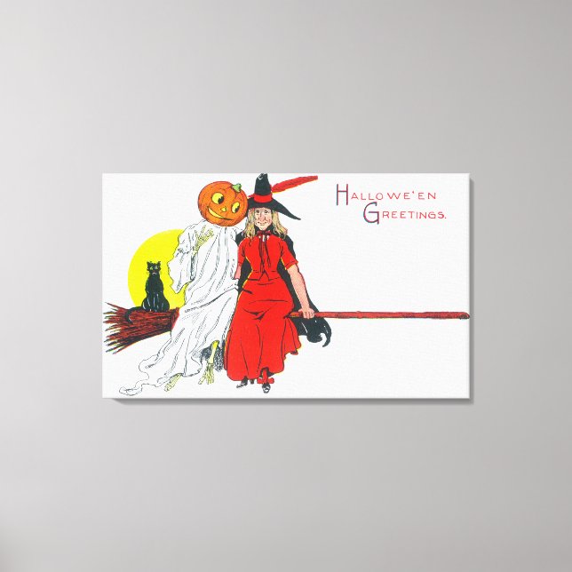 Toile Halloween Salutations Witch (Recto)