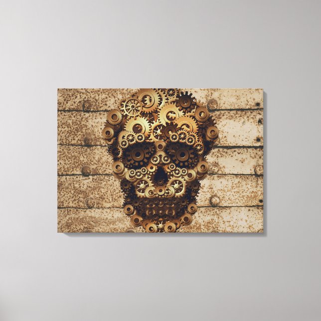 Toile Halloween Steampunk Skeleton Canvas (Recto)