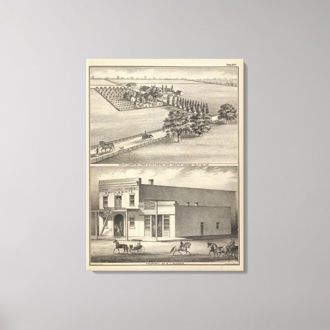 Toile Hamilton farm, Beamer bldg (Recto)