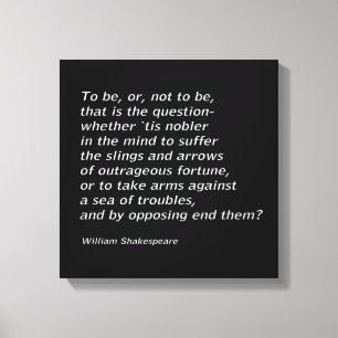 Toile `Hamlet` de William Shakespeare