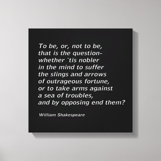 Toile `Hamlet` de William Shakespeare (Recto)