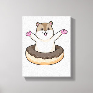Toile Hamster avec de l'âne au chocolat