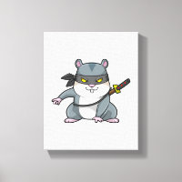 Hamster comme Ninja dans les arts martiaux avec ép
