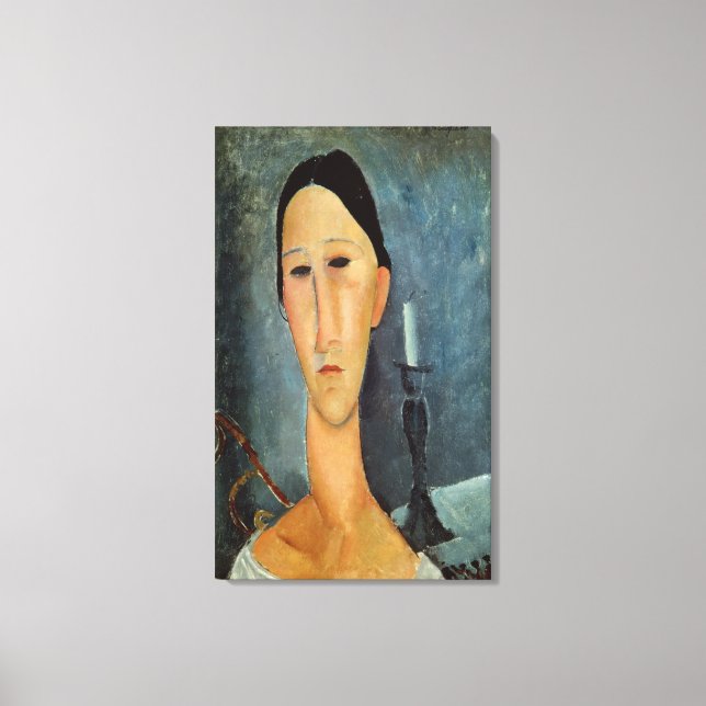 Toile Hanka Zborowska avec un chandelier, 1919 (Recto)