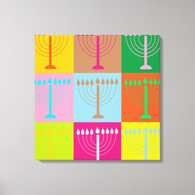 Toile hanukkah Pop Art (Recto)