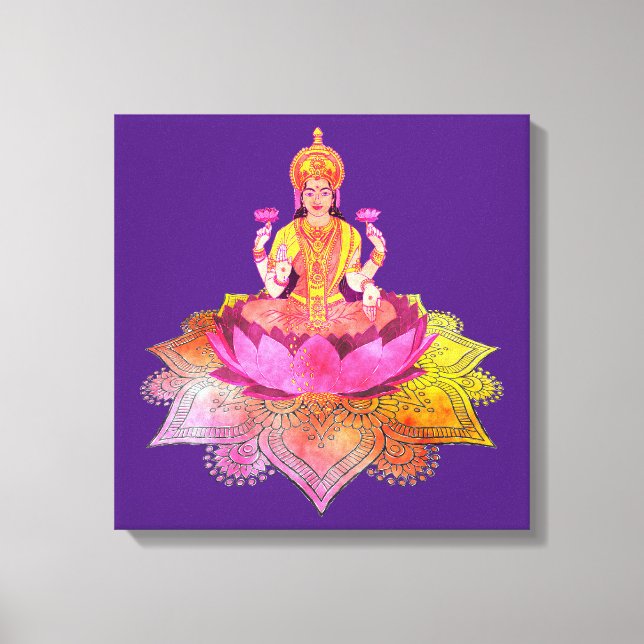 Toile Happy Diwali - Deepalavi Lakshmi Goddess 4 (Recto)