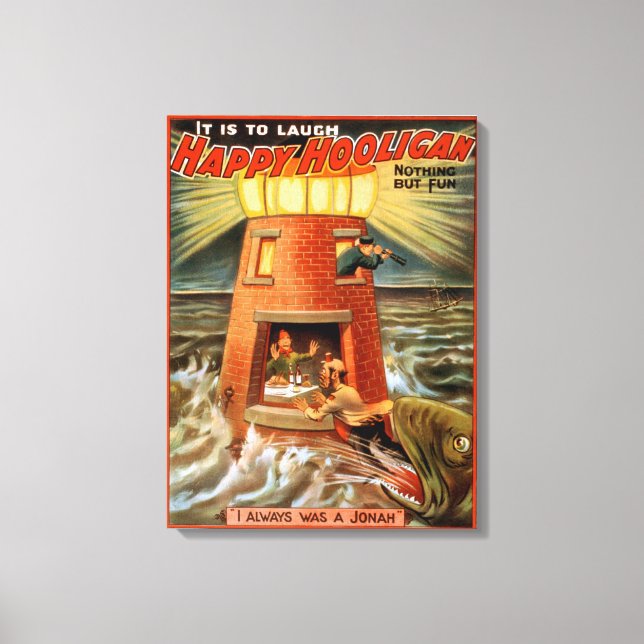 Toile Happy Hooligan Lighthouse et Jonah Play (Recto)