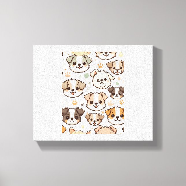 Toile Happy mignon Motif Puppies (Recto)