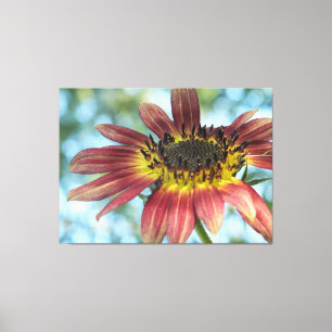 Toile Happy Red Tournesol Enveloppé Canvas Imprimer
