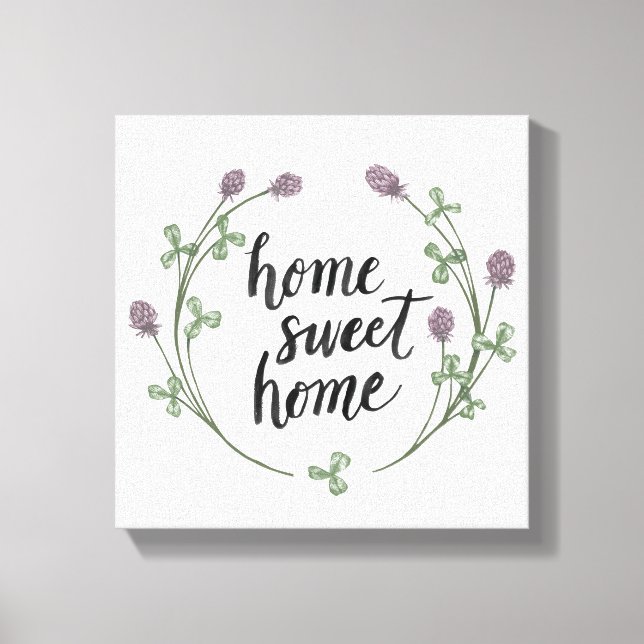 Toile Happy to Bee Home Mots I | Maison Sweet Home (Recto)