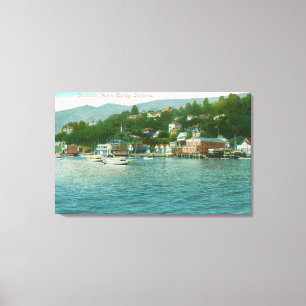 Toile Harborview avec des yachts et des bateaux à voile