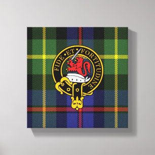 Toile Hardy Scottish Crest et Tartan Canvas Imprimer