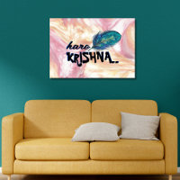 "Hare Krishna" Peacock Feather Hindu