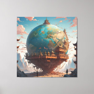Toile Harmonie de la civilisation et de la nature