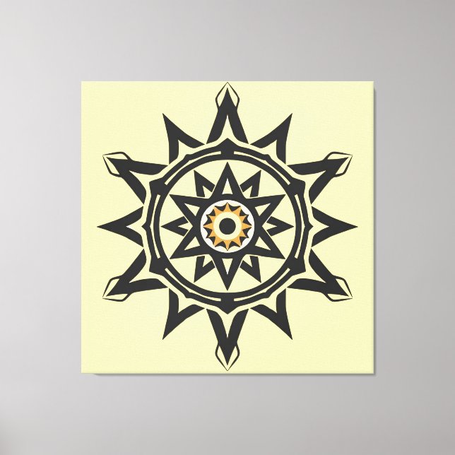 Toile Harmonie éternelle Mandala — Géométrie divine en o (Recto)