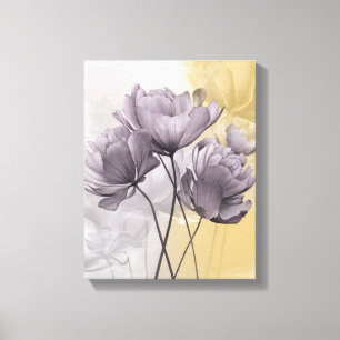 Toile Harmonie vive : Fleurs violettes au soleil