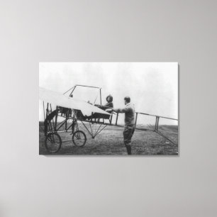 Toile Harriet Quimby dans son avion photo