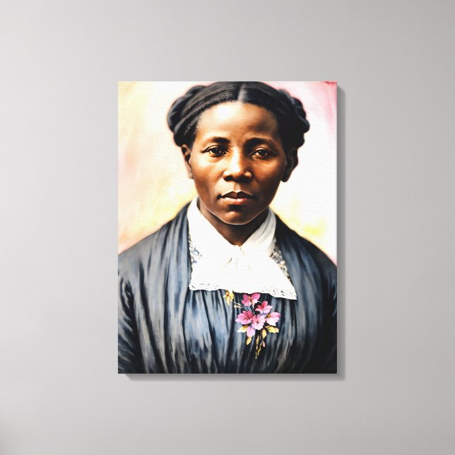 Toile Harriet Tubman Art Portrait Original (Recto)