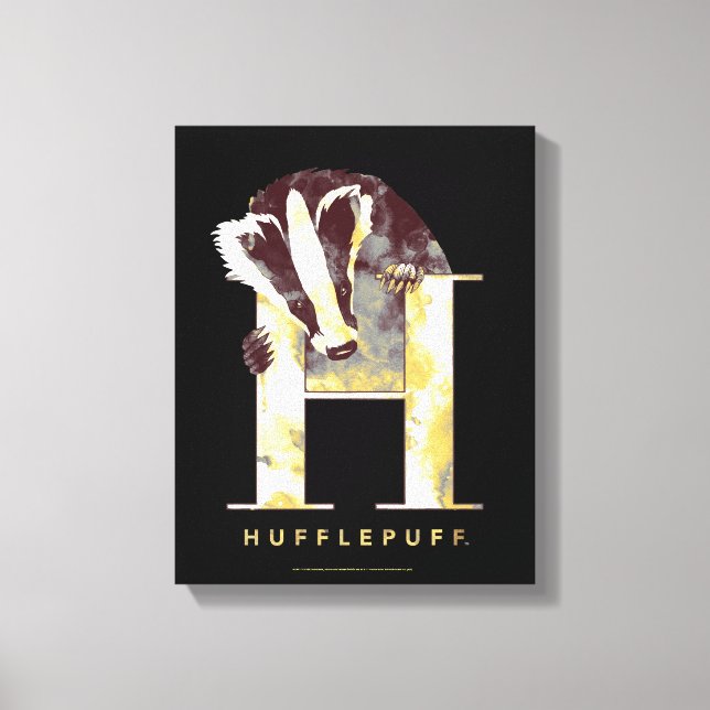 Toile Harry Potter | Aquarelle Badger HUFFLEPUFF™ (Recto)