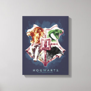 Toile Harry Potter   Blason de Poudlard™ Aquarelle
