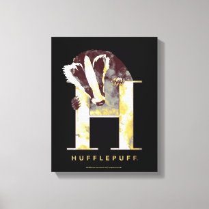 Toile Harry Potter   HUFFLEPUFF™ Blaireau Aquarelle