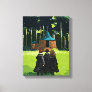 Toile HARRY POTTER™, Ron, & Hermione à Hagrid's Hut
