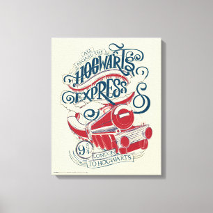 Toile Harry Potter Typographie Express Hogwarts