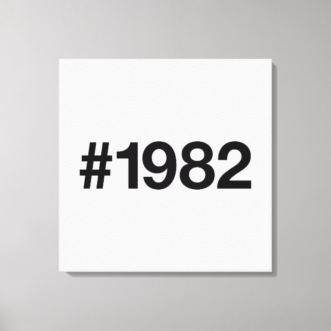 Toile Hashtag 1982 43 Anniversaire (Recto)