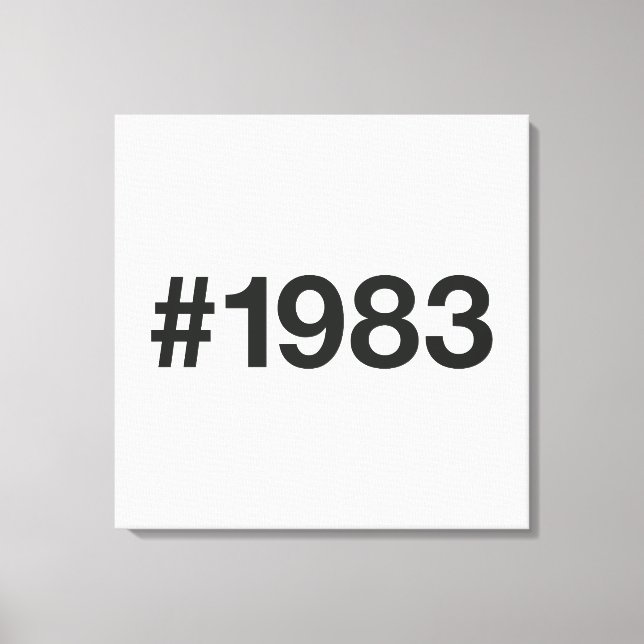 Toile Hashtag 1983 42 Anniversaire (Recto)