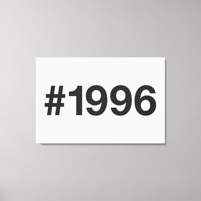 Toile Hashtag 29 Anniversaire 1996 (Recto)