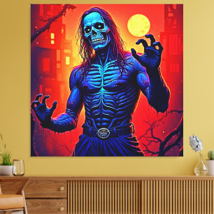 Toile Haunting Zombie Demon Dans Le Design De La Ville