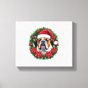 Toile Haut de tank drôle de Noël Bouledogue Anglais